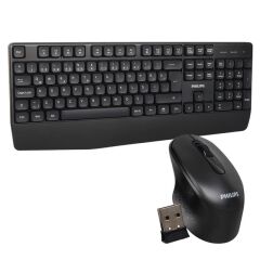 Philips SPT6348B USB Kablosuz Ofis Tipi Siyah Numpadli Türkçe Q Klavye Mouse Seti