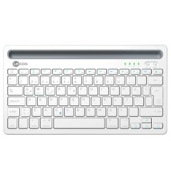 Lenovo Lecoo BK100 Bluetooth V3.0 Çoklu Cihaz Uyumlu Şarj Edilebilir Kablosuz Beyaz Türkçe Q Klavye