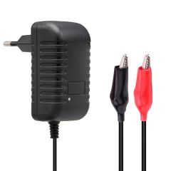 WEKO 14.4 VOLT - 1 AMPER KROKODİL UÇLU KIRMIZI YEŞİL LEDLİ YERLİ ÜRETİM AKÜ ŞARJ CİHAZI (OUT :12V-1A)