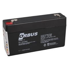 Orbus ORB-613 6 Volt 1.3 Amper Bakımsız Kuru Akü (98x25x52mm)