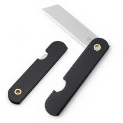 PowerMaster PM-28647 Tekli Katlanır Falçata Maket Bıçağı Büyük Paslanmaz Çelik Siyah