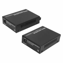 POWERMASTER PM-22107 1000 MBPS 200 METRE FİBER OPTİK ETHERNET MEDIA KONVERTÖR SINGLE MODE