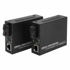 POWERMASTER PM-22107 1000 MBPS 200 METRE FİBER OPTİK ETHERNET MEDIA KONVERTÖR SINGLE MODE