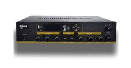 KÖNİG K-90 - 100 WATT USB/BLUETOOTH/2 BÖLGELİ 2 MİK GİRİŞ TRAFOLU ANFİ