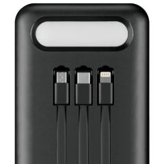 Powerway TX80 80.000mAh Kablolu Dijital Göstergeli Gerçek Fener Işıklı Kamp Siyah Powerbank