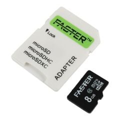 Faster 8 GB UHS-I U1 Sınıf 10 Micro SDHC Hafıza Kartı