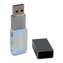 Faster 16 GB Mimi Serisi USB 3.0 Yüksek Hızlı Mavi Işıklı Metal Flash Bellek