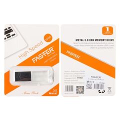 Faster 32 GB Mimi Serisi USB 3.0 Yüksek Hızlı Mavi Işıklı Metal Flash Bellek