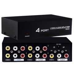 POWERMASTER PM-4831 4 PORT VIDEO AUDIO SPLITTER DAĞITICI