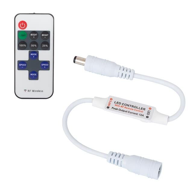 PowerMaster PM-4354 RF Uzaktan Kumandalı Şerit LED Dimmer Kontrol Cihazı (5-24V 12A)