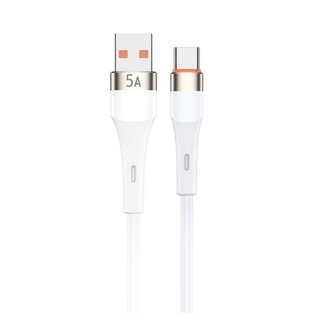 Powerway HC05 Örgülü 5 Amper USB TO Type- C 1 Metre Şarj Data Kablosu