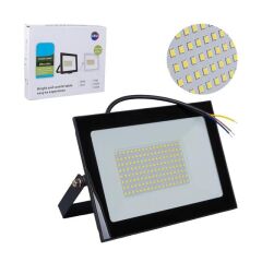 Powermaster PM-22572 100 Watt - 220 Volt 6500K IP66 150* Işık Açısı Siyah Slim Kasa Beyaz Led Projektör