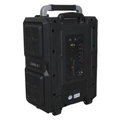 Shile SL-2017 50 Watt Taşınabilir Seyyar Aktif Amfi Hoparlör Kablosuz EL + Yaka Mikrofonlu USB+SD+BT Kumandalı