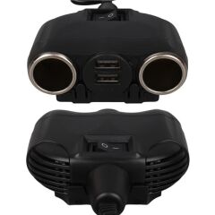 Olesson 1630 12-24V Çift USB Girişli 120W 80cm Kablolu 2'LI Araç Çakmak Çoklayıcı