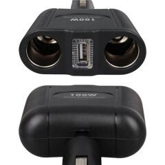 Olesson 1646 12-24V Tek USB Girişli 100W Çiftli Araç Çakmak Çoklayıcı