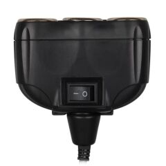 Olesson 1634 12-24V Tek USB Girişli 120W 80cm Kablolu Dijital Voltaj Ekranlı 3'lü Araç Çakmak Çoklayıcı