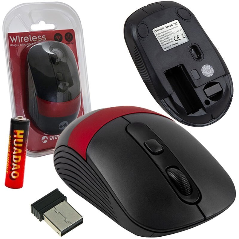 EVEREST SM-18 2.4 GHZ USB KABLOSUZ OPTİK MOUSE (GRİ*SİYAH*KIRMIZI)