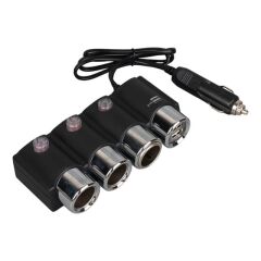 Olesson 1508 12-24V Çift USB Girişli 120W 80cm Kablolu 3'lü Araç Çakmak Çoklayıcı