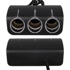 Olesson 1521 12-24V 120W 80 CM Kablolu 3'LÜ Araç Çakmak Çoklayıcı