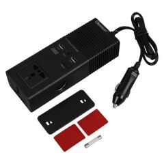 Olesson 1665 DC 12-24V 200W Oto Araç Power İnverter Ek Çakmak Girişi - TYPE-C - Çift USB - 220V Üniversal Priz
