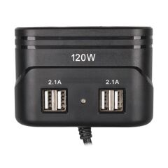Olesson 1678 12-24V 4 USB Girişli 120W 80cm Kablolu 3'lü Araç Çakmak Çoklayıcı