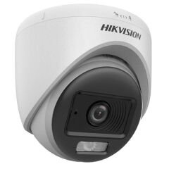 Hikvision TVI-AHD 2MP 2.8mm Sabit Lensli ColorVu IR Turret Dome Analog Kamera (DS-2CE70DF0T-LPFS)