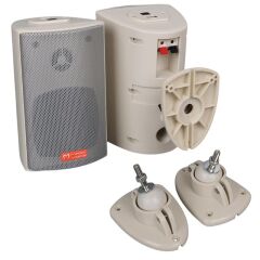 MagicVoice MV-16 7.5 CM 30 Watt Komütatörlü Hat Trafolu Beyaz Sütun Hoparlör (2'li Takım)