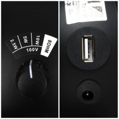 MagicVoice MV-13 7.5 CM 20 Watt Komütatörlü Hat Trafolu Siyah Sütun Sarkık Hoparlör (2'li Takım)