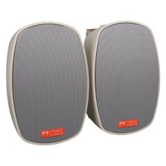 MagicVoice MV-22 12 CM 40 Watt Komütatörlü Hat Trafolu Krem Beyaz Sütun Hoparlör (2'li Takım)