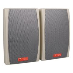 MagicVoice MV-24 13 CM 50 Watt Komütatörlü Hat Trafolu Krem Beyaz Sütun Hoparlör (2'li Takım)