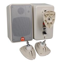 MagicVoice MV-21 10 CM 40 Watt Komütatörlü Hat Trafolu Beyaz Sütun Hoparlör (2'li Takım)