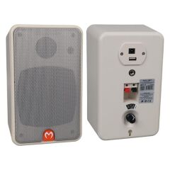 MagicVoice MV-21 10 CM 40 Watt Komütatörlü Hat Trafolu Beyaz Sütun Hoparlör (2'li Takım)