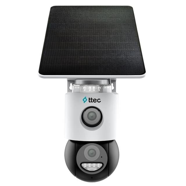 Ttec SLR-3320S-MH/SL-4G 3+3 MP Çift Kameralı Solar Panelli Sesli Gece Renkli Sim Kart Destekli 4G PTZ IP Kamera