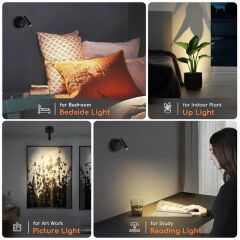 Ledx AL-XYD05 Çok Fonksiyonlu Dokunmatik Şarjlı 1200mAh Duvar Aplik 3000K-4000K-6500K TYPE-C Şarj Girişli