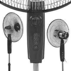 Everest FAN11 Cool Air 16'' 45 Watt 5 Pervaneli 3 Kademe 1200RPM Zaman Ayarlı Vantilatör Siyah