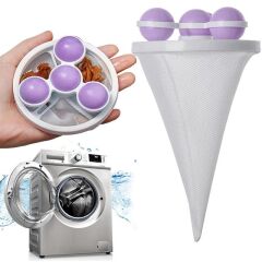 Sunup SN-26621 Çok Fonksiyonlu Çamaşır Makinesi İçin Yıkanabilir Mor Toz Tüy Toplayıcı