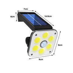 POWERMASTER LF-1750A 54 COB LEDLİ 3 MODLU SENSÖRLÜ SOLAR İNDUKSİYON DUVAR LAMBASI