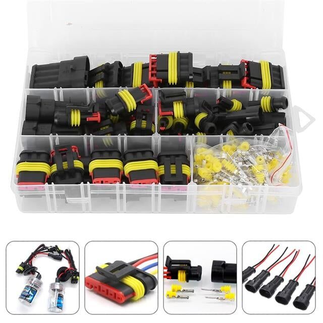 PowerMaster PM-28532 HID JST Konnektör Seti Oto Elektrik Kablo Soketleri Su Geçirmez 352 Parça