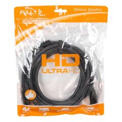 Fully G-507C Plastik 19+1 Gold V2.0 4K Örgülü 5 Metre HDMI Kablo