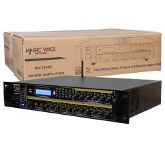 MagicVoice MV-26490 250 Watt USB/MP3/Bluetooth 6 Bölgeli Hat Trafolu Mixer Amfi