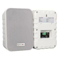 MagicVoice F-LHY4A 4'' (10 CM) Hat Trafolu Duvar Tipi Sütun Hoparlör (10W RMS / 150W Peak - MP3 USB Uyumlu) Çiftli Takım Set - Beyaz