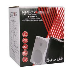 MagicVoice F-LHY4S 4'' (10 CM) Hat Trafolu Duvar Tipi Sütun Hoparlör (10W RMS / 150W Peak - MP3 USB Uyumlu) - Siyah