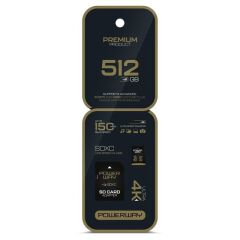 Powerway Premium 512 GB 150MB/S Ultra Hızlı 4K Destekli SDXC Hafıza Kartı