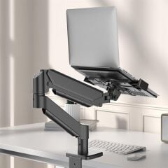 PowerMaster PM-252-J 13-32'' Amortisörlü Tek Kol Gaming Monitör Ofis Laptop Notebook Tutucu Masa Stand Askı Aparatı