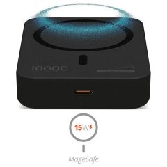 Powerway 10.000mAh PD15W Magsafe Kablosuz Wireless Taşınabilir Şarj Cihazı Siyah Powerbank TXM10