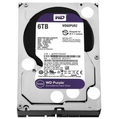 Western Digital WD60PURZ 6 TB Sata6 64Mb 7-24 Purple Harddisk