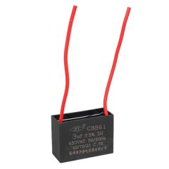 3 UF 450 V Kablolu Kare Tip Kutupsuz Kondansatör