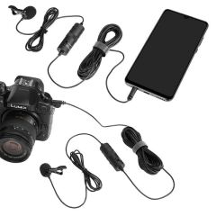 Haiki HK-401 Profesyonel Youtuber Kamera Telefon Yaka Mikrofonu (6 Metre Kablolu)