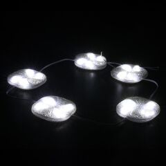 PowerMaster PM-14696 12 Volt 3 Watt Soğuk Beyaz Yanıp Sönen Çakar 6565-2835 Modül Led 65x65x12mm