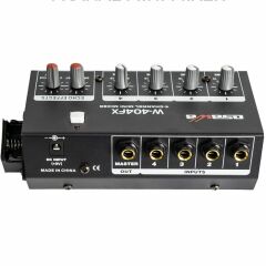 OSAWA W-404FX MİK GİRİŞ-1 LINE ÇIKIŞ EKOLU MİK ÇOĞALTICI 20 DB ADAPTÖRLÜ 4 KANAL MINI MIXER